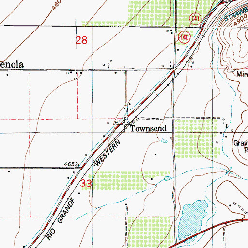 Topographic Map of Townsend, UT