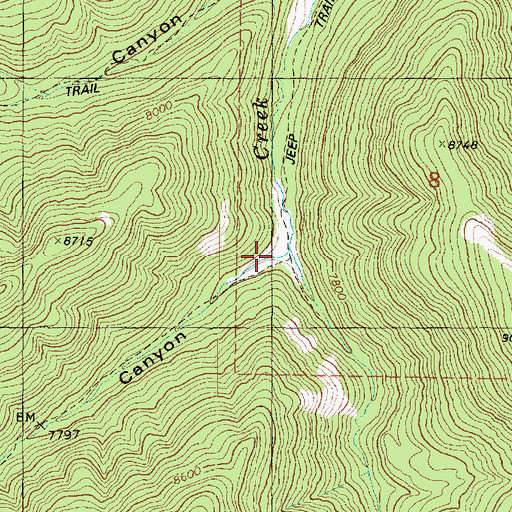 Topographic Map of Trail Canyon, UT