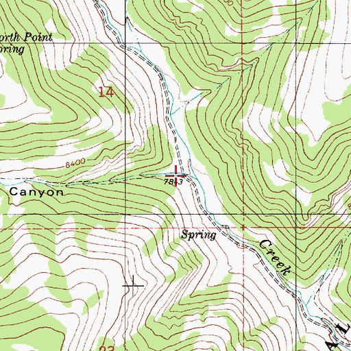 Topographic Map of Trail Canyon, UT