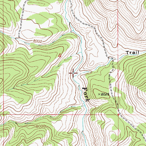 Topographic Map of Trail Canyon, UT