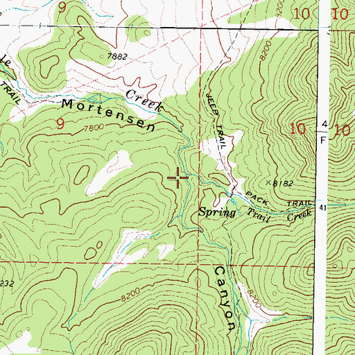 Topographic Map of Trail Creek, UT