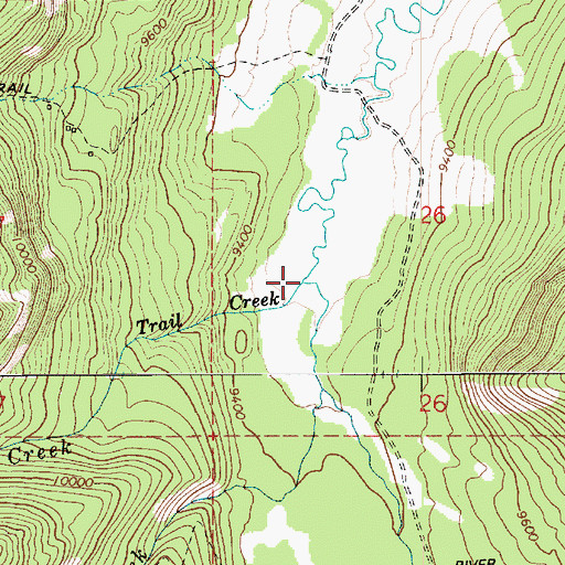 Topographic Map of Trail Creek, UT