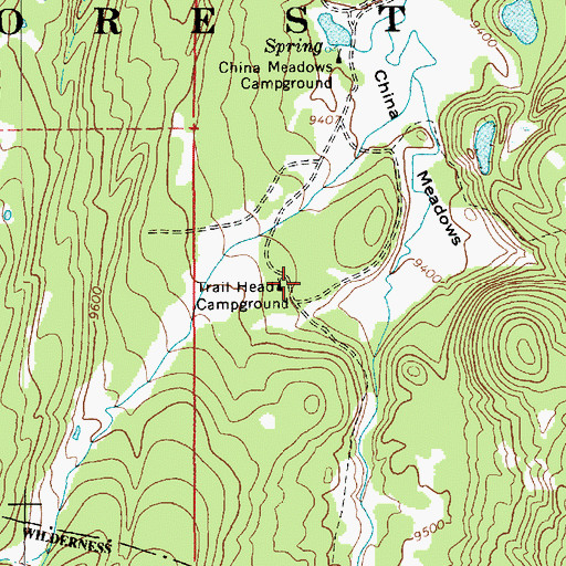 Topographic Map of Trail Head Campground, UT