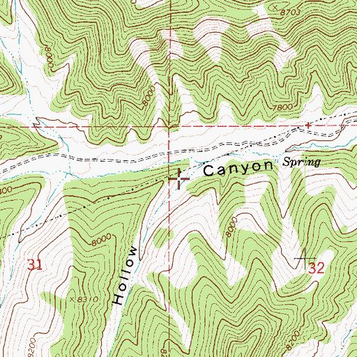 Topographic Map of Trail Hollow, UT