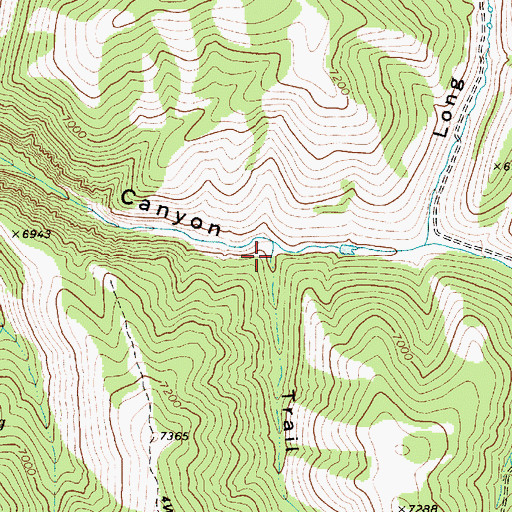 Topographic Map of Trail Hollow, UT