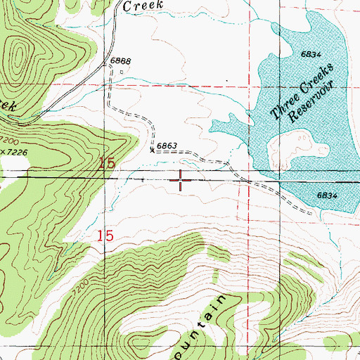 Topographic Map of Trail Mountain, UT
