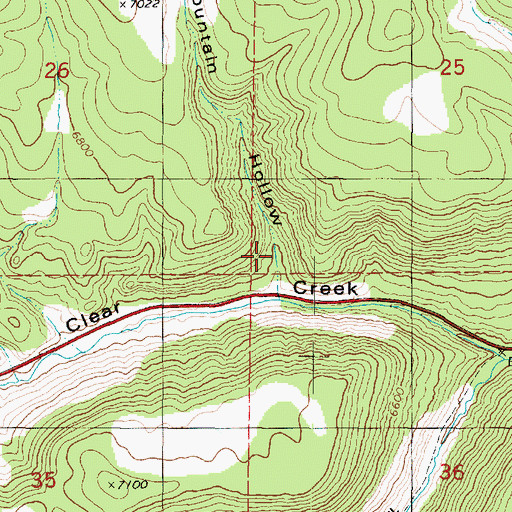 Topographic Map of Trail Mountain Hollow, UT