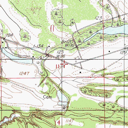 Topographic Map of Sand Ridge Church, AL