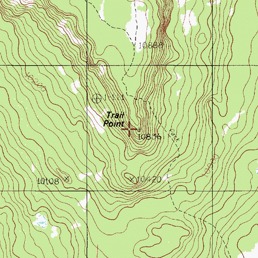 Topographic Map of Trail Point, UT