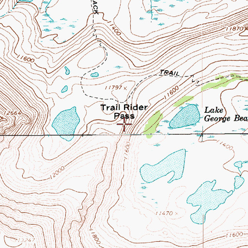 Topographic Map of Trail Rider Pass, UT