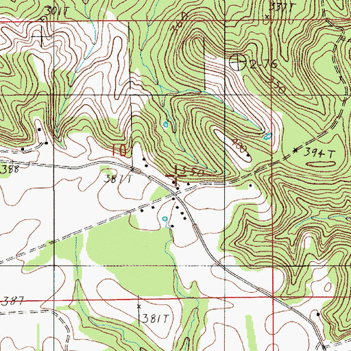 Topographic Map of Sandy Ridge Church, AL