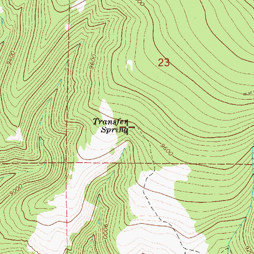 Topographic Map of Transfer Spring, UT