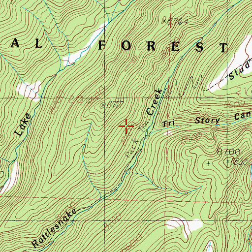 Topographic Map of Tri Story Canyon, UT