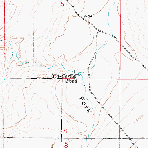 Topographic Map of Tri-Corner Pond, UT