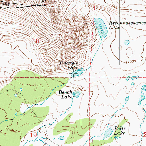 Topographic Map of Triangle Lake, UT