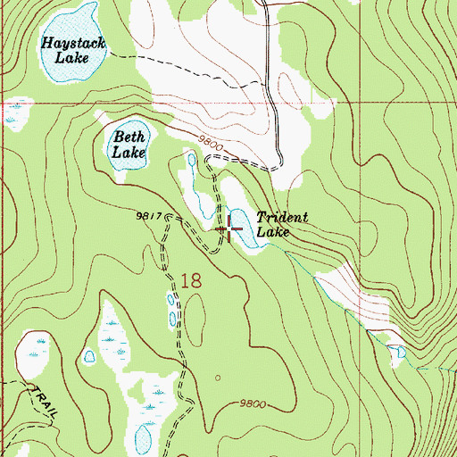 Topographic Map of Trident Lake, UT