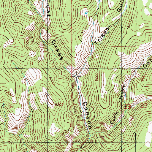 Topographic Map of Trigger Gulch, UT