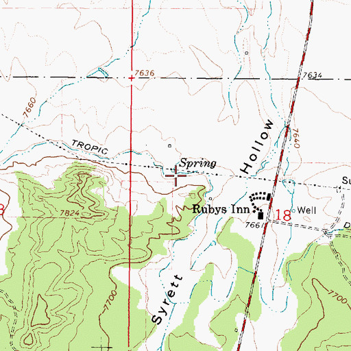 Topographic Map of Tropic Ditch, UT