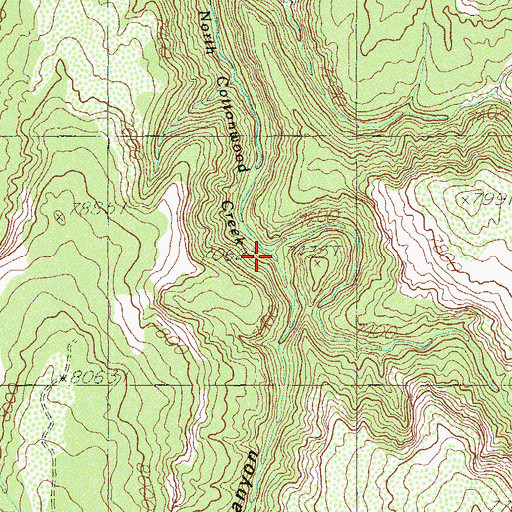 Topographic Map of Trough Canyon, UT