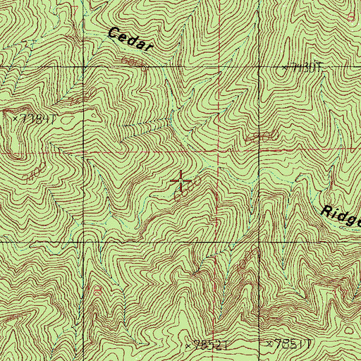 Topographic Map of Trough Canyon, UT