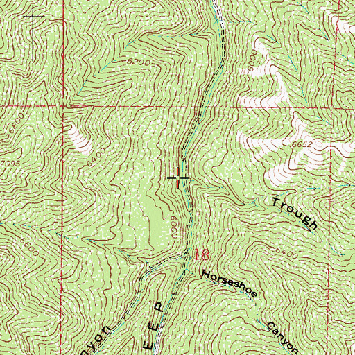 Topographic Map of Trough Hollow, UT