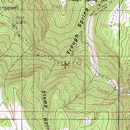 Topographic Map of Trough Spring Hollow, UT