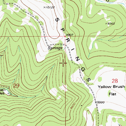 Topographic Map of Trough Springs Ridge, UT