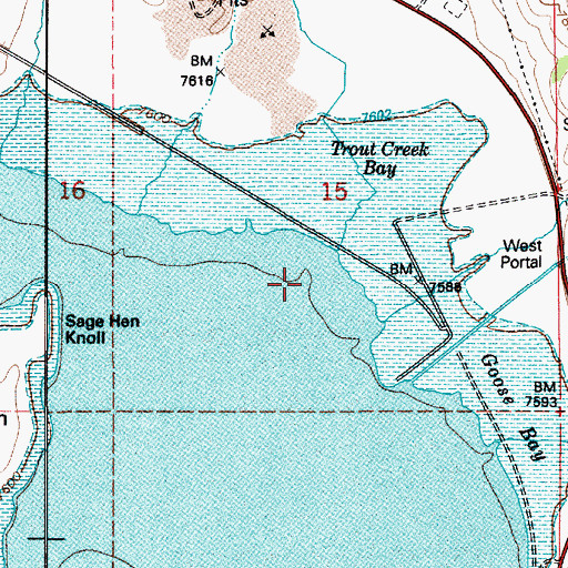 Topographic Map of Trout Creek, UT