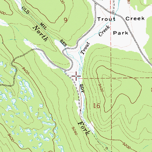 Topographic Map of Trout Creek, UT