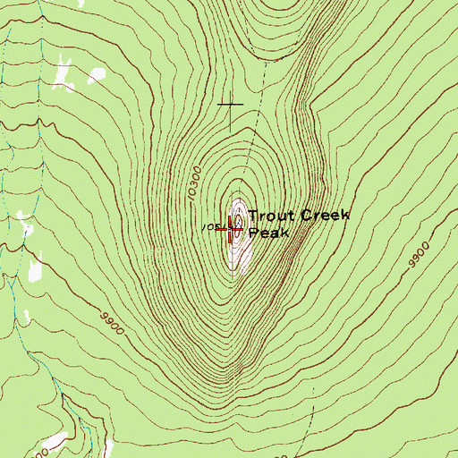 Topographic Map of Trout Creek Peak, UT