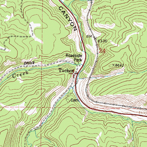 Topographic Map of Tucker (historical), UT