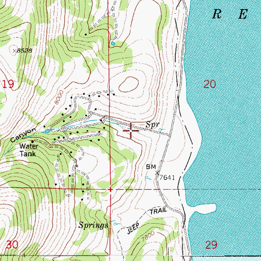 Topographic Map of Tucker Canyon, UT