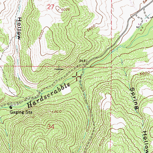 Topographic Map of Tucker Hollow, UT