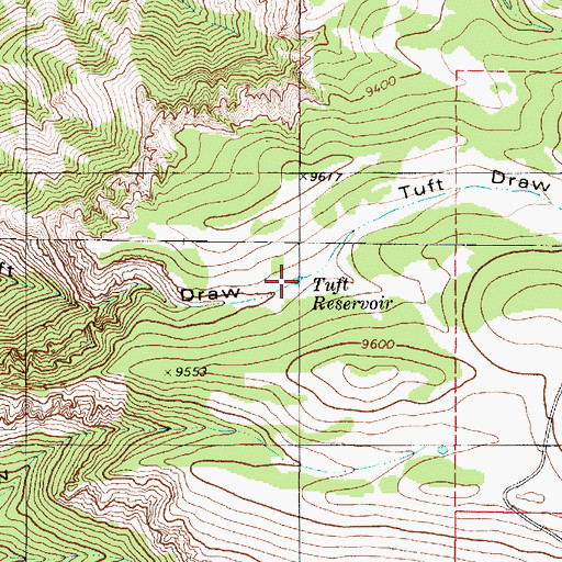 Topographic Map of Tuft Reservoir, UT