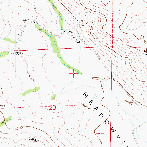 Topographic Map of Tufts Creek, UT