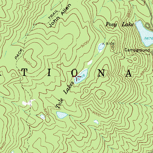 Topographic Map of Tule Lakes, UT