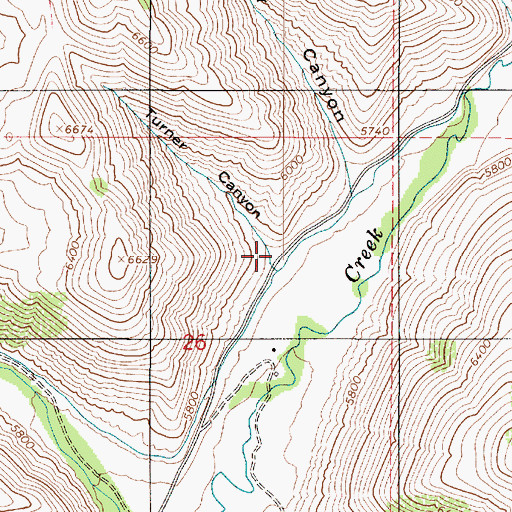 Topographic Map of Turner Canyon, UT