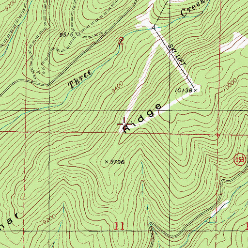 Topographic Map of Tushar Ridge, UT