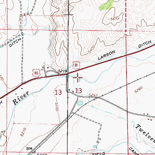 Topographic Map of Twelvemile Creek, UT