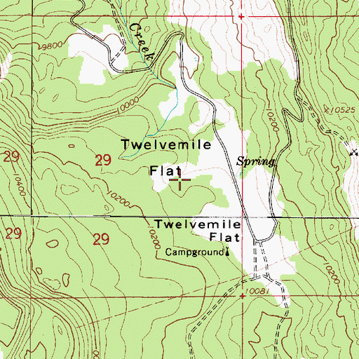 Topographic Map of Twelvemile Flat, UT