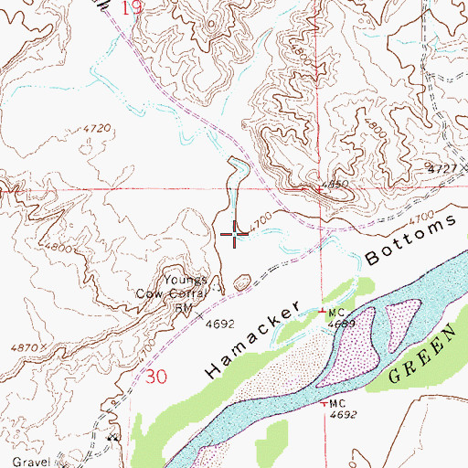 Topographic Map of Twelvemile Wash, UT