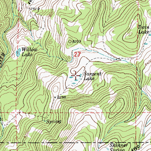 Topographic Map of Twin Lake, UT