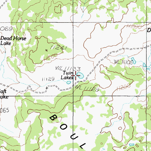 Topographic Map of Twin Lakes, UT
