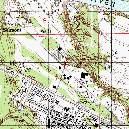 Topographic Map of Selmont Church, AL