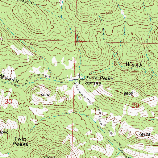 Topographic Map of Twin Peaks Spring, UT