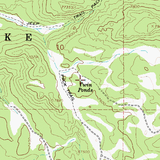 Topographic Map of Twin Ponds, UT