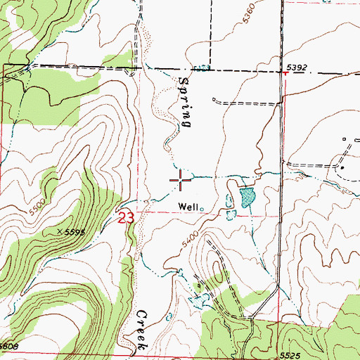 Topographic Map of Twin Spring Creek, UT