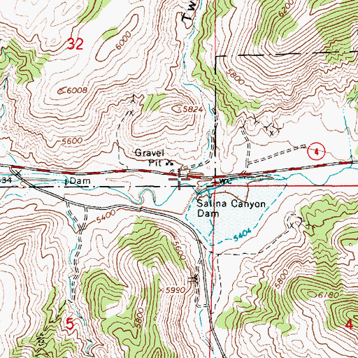 Topographic Map of Twist Canyon, UT