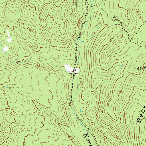 Topographic Map of Twitchell Creek, UT