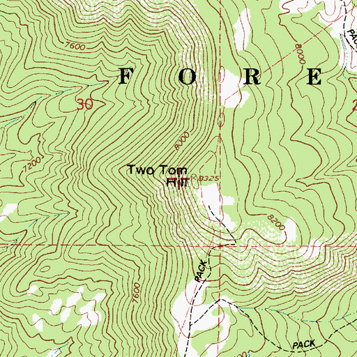 Topographic Map of Two Tom Hill, UT